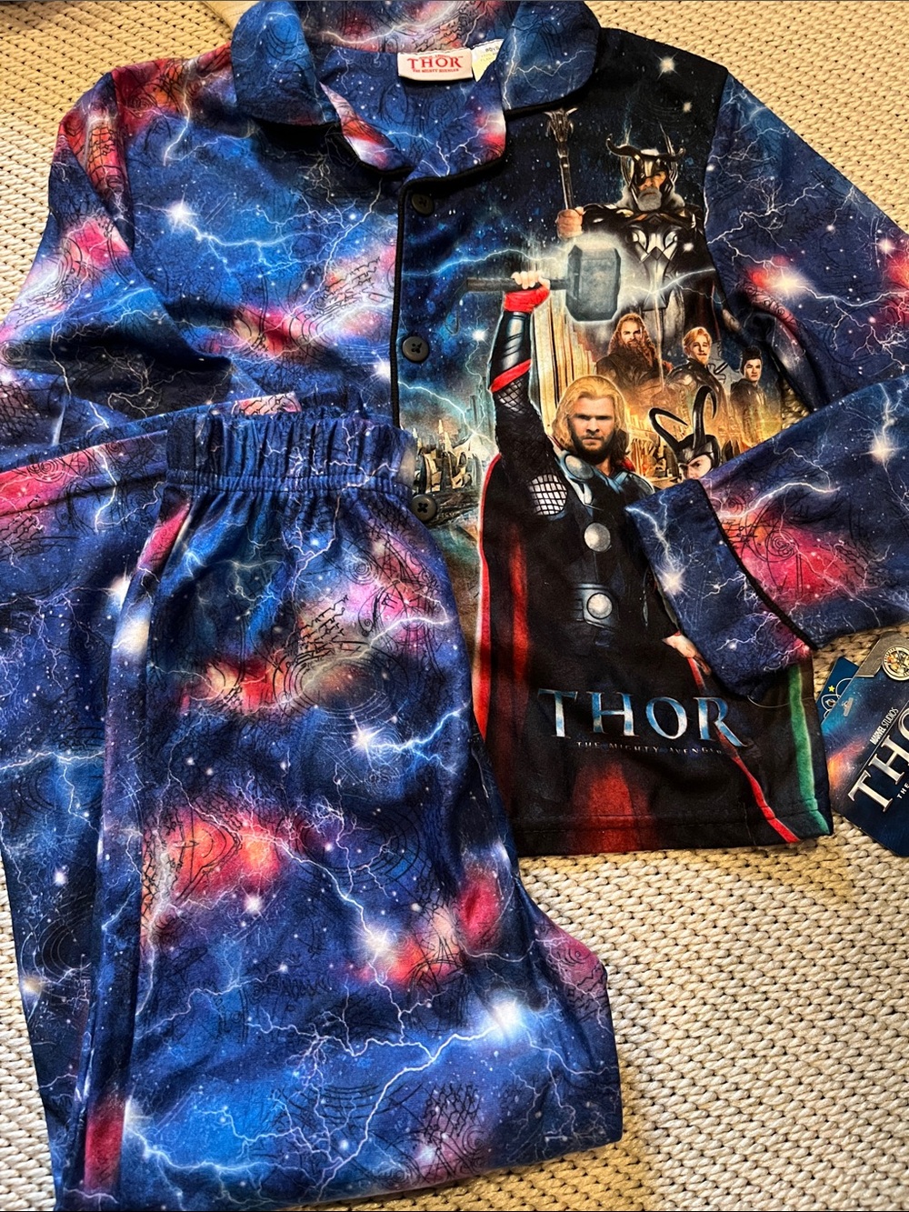 Pajamas Thor boys new size S (6/7) polyester Marvel Studios